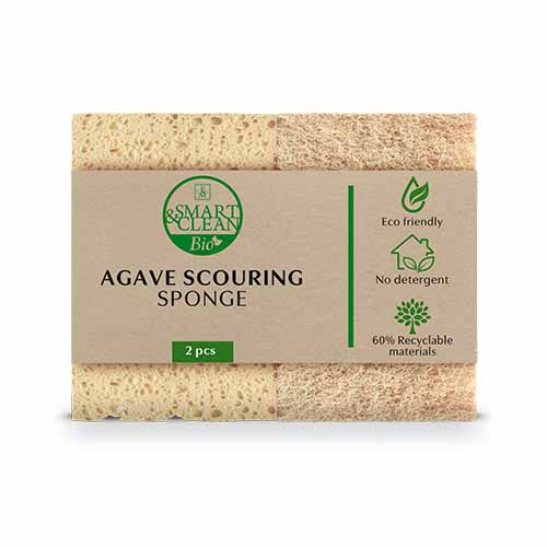 Agave Scouring Sponge 2pcs SMART & CLEAN BIO